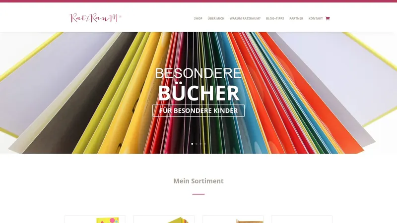 Website von Ratzraum, Handel und Einzelhandel, Startseite