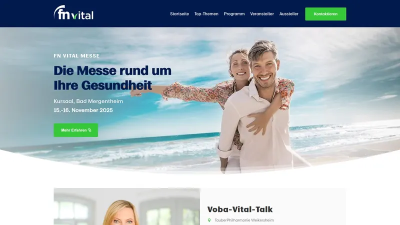 Website von FN Vital, Kultur und Veranstaltung, Startseite