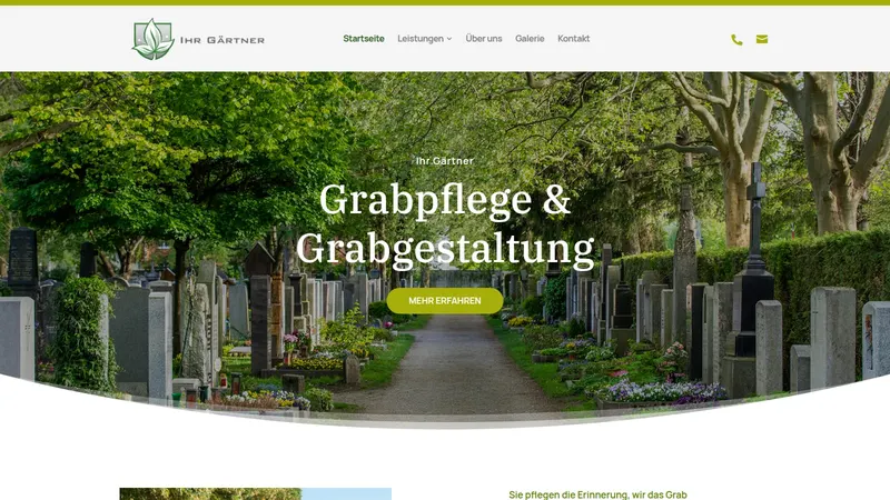 Website von Ihr Gärtner Odenwald, Garten- und Landschaftsbau, Startseite