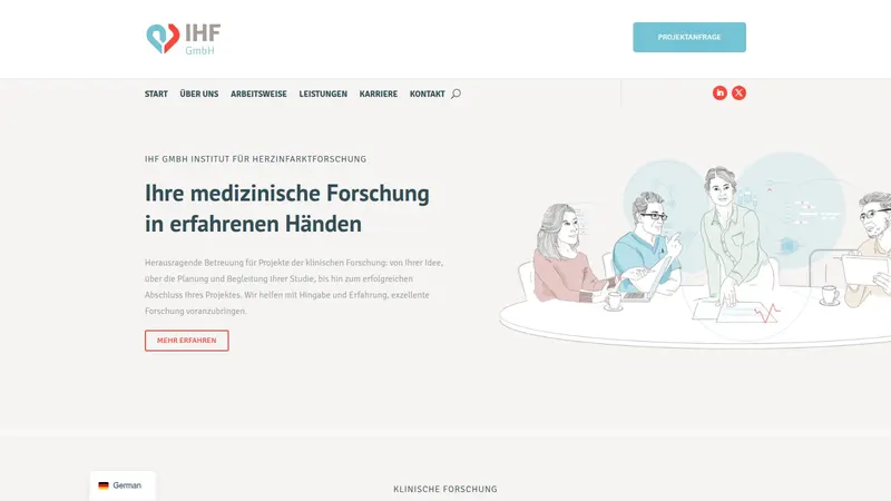 Website von IHF, Arztpraxis, Startseite