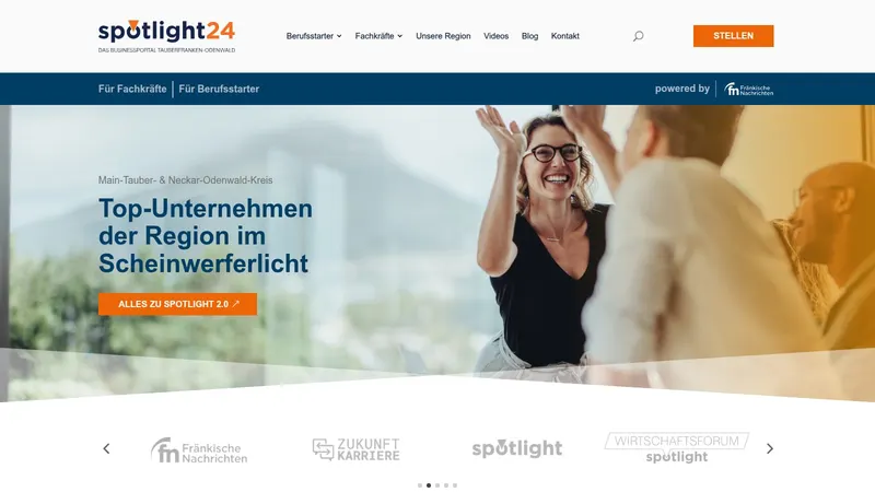 Website von Spotlight24, Agentur und Marketing, Startseite