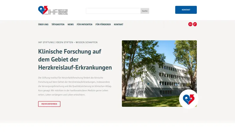 Website von Stiftung IHF, Arztpraxis, Startseite