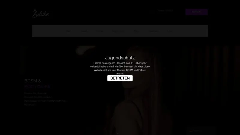 Website von Princess Zuleika, Sonstiges, Startseite