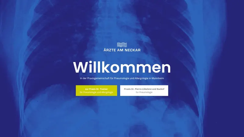 Website von Ärzte am Neckar, Arztpraxis, Startseite